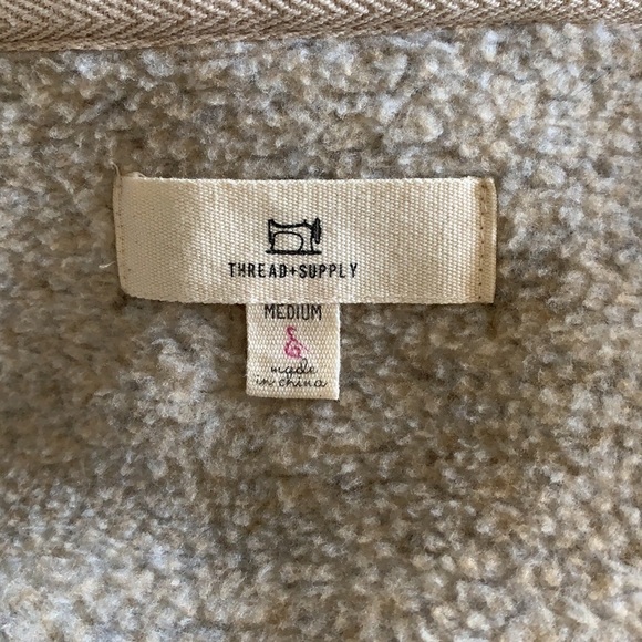 Thread & Supply Heathered Oatmeal Full Zip-Up - Picture 10 of 11